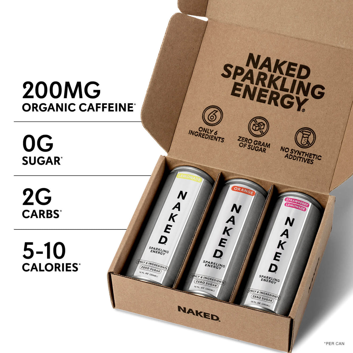 Sparkling Energy Sample Kits | Naked Sparkling Energy Drinks - Sample Kits
