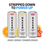 Orange Naked Sparkling Energy | Clean Energy Drink - 12 Cans