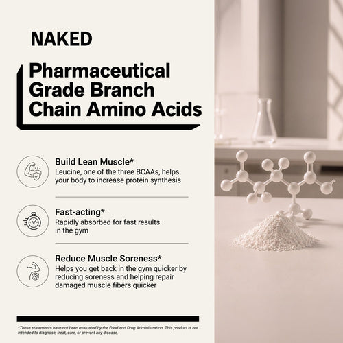 Branched Chain Amino Acids | Naked BCAAs - 100 Servings