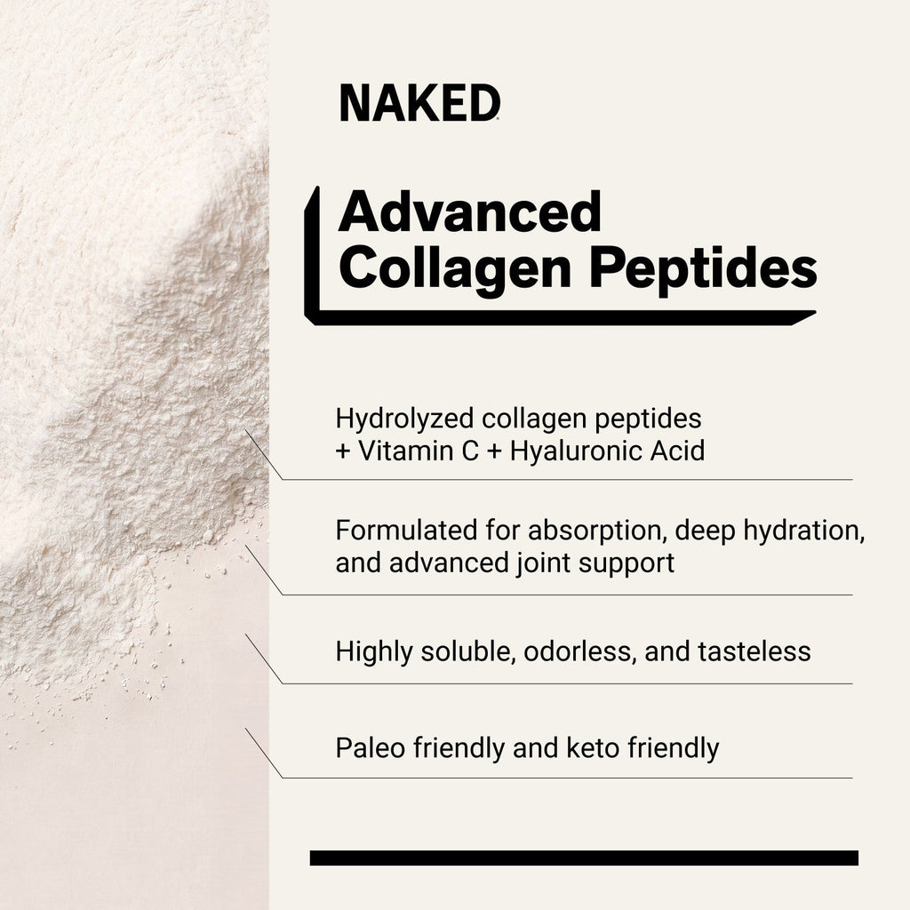 Vanilla Collagen Peptides with Hyaluronic Acid | Naked Collagen Advanced - 1.3 LB