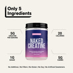 Strawberry Creatine Monohydrate Powder | Naked Creatine - 2.2LB