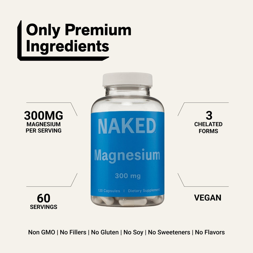 Daily Magnesium Supplement | Naked Magnesium - 120 Capsules