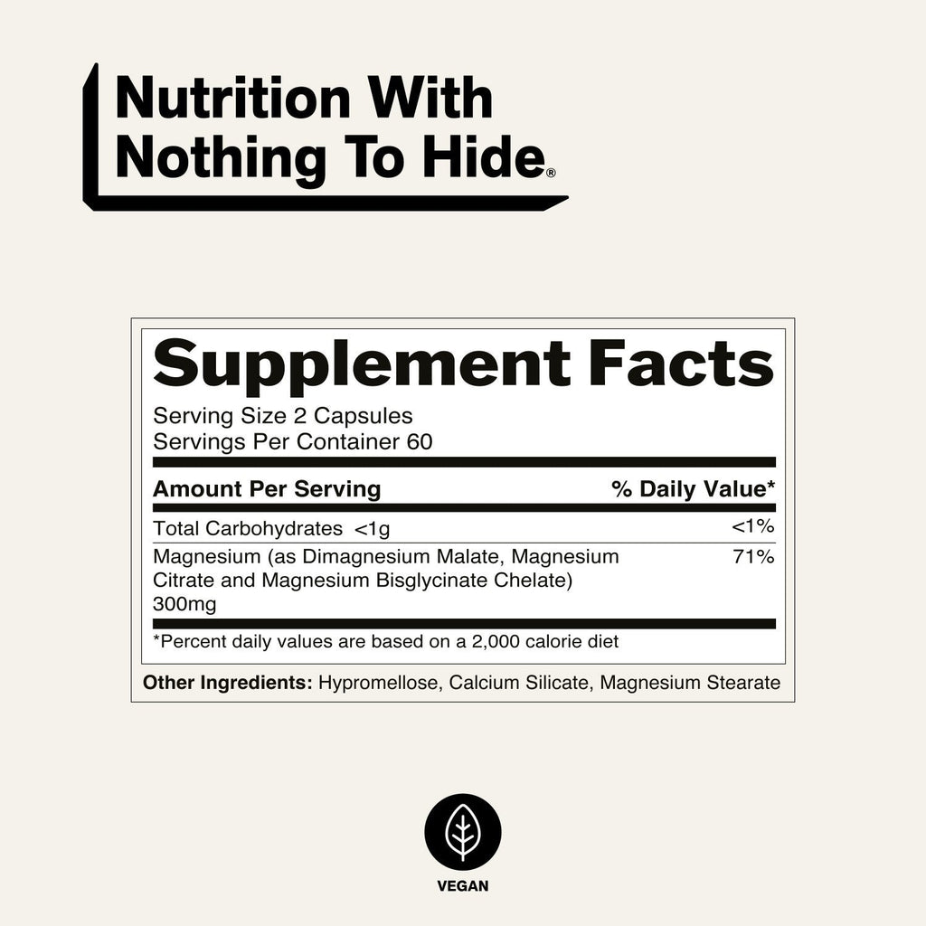 Daily Magnesium Supplement | Naked Magnesium - 120 Capsules