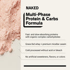 Strawberry Mass Gainer Protein Supplement | Naked Mass - 8LB
