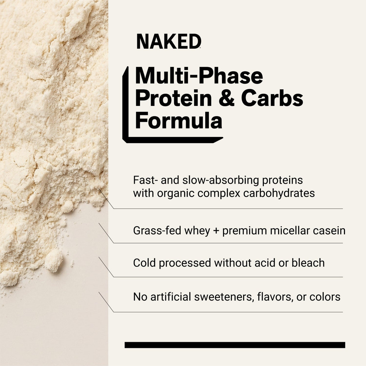 Vanilla Mass Gainer Protein Supplement | Naked Vanilla Mass - 12LB