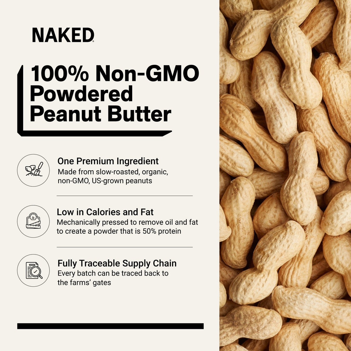 Organic Powdered Peanut Butter | Organic Naked PB - 1.5LB