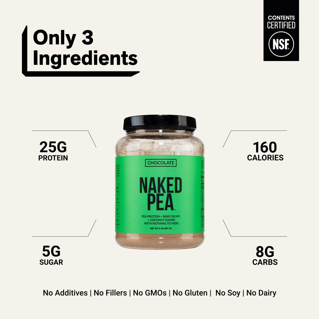 Chocolate Pea Protein Powder | Naked Chocolate Pea - 2LB
