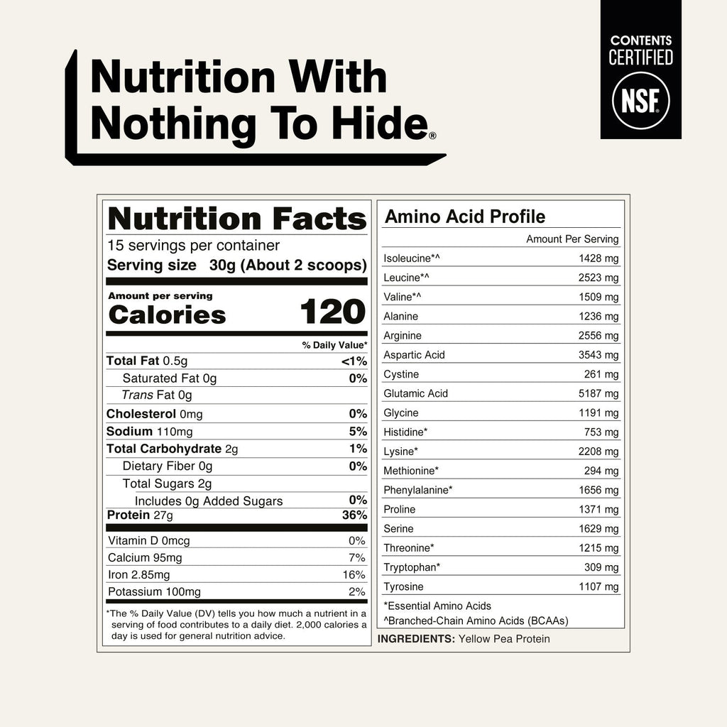 Pea Protein Powder 1lb | Naked Pea - 1lb