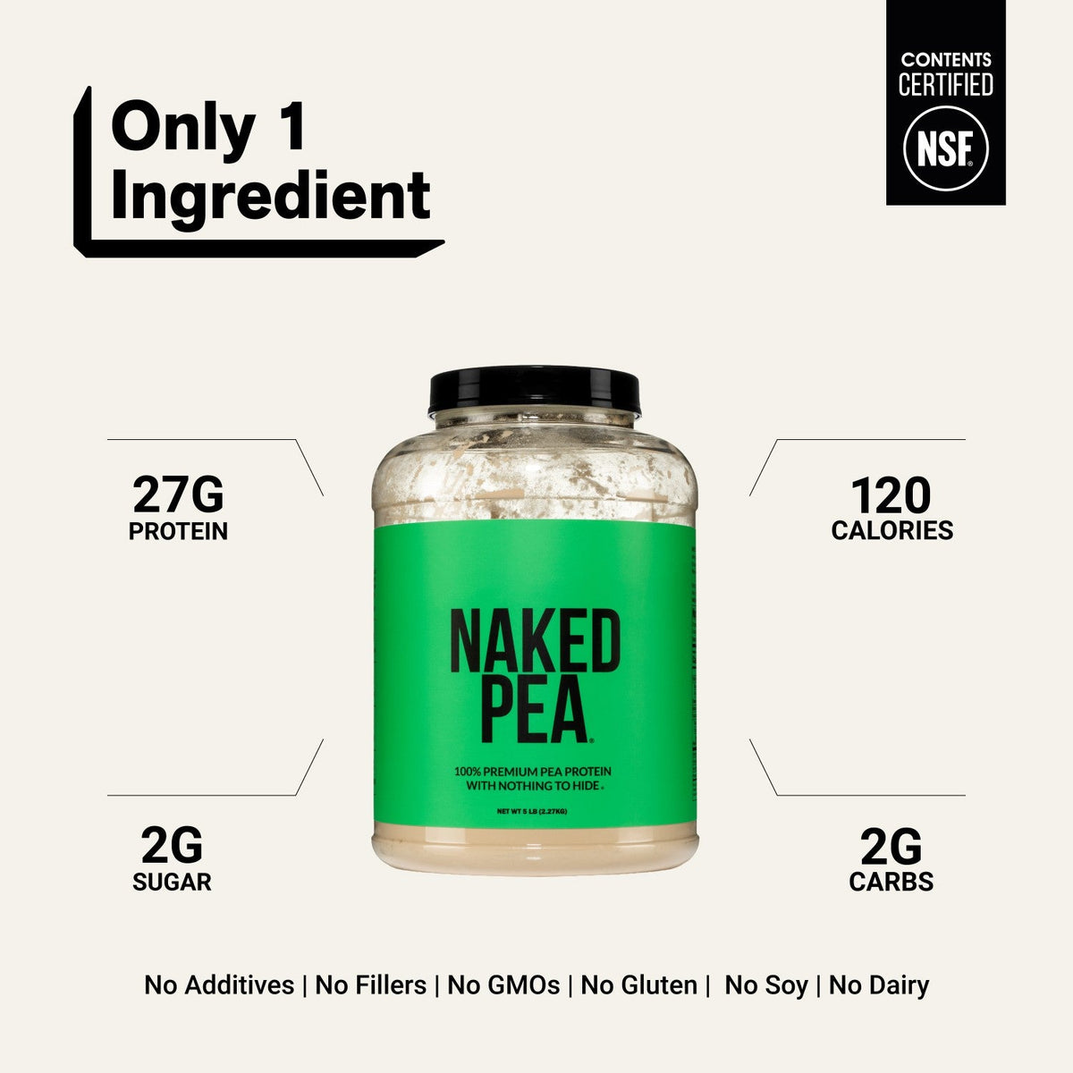 Pea Protein Powder | Naked Pea - 5LB