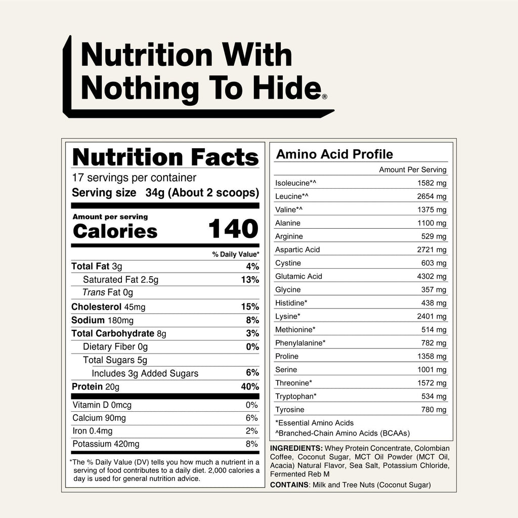 Caramel Latte Protein Iced Coffee | Naked Protein Coffee - 17 Servings