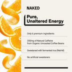 Orange Naked Sparkling Energy | Clean Energy Drink - 12 Cans