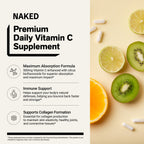 Daily Vitamin C Supplement | Naked Vitamin C - 90 Capsules