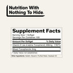 Daily Vitamin E Supplement | Naked Vitamin E - 100 Softgels
