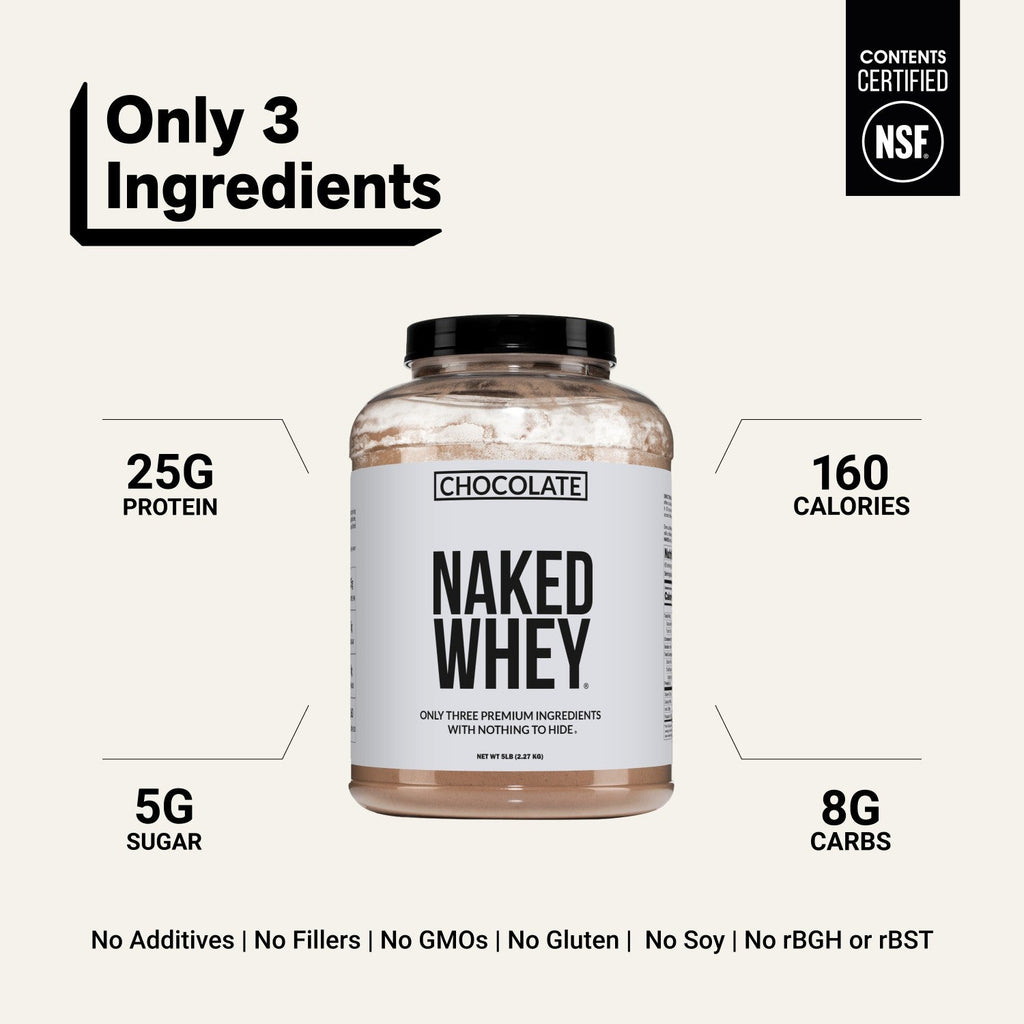 Chocolate Whey Protein Powder | Naked Chocolate Whey - 5LB